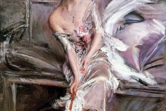 Boldini Giovanni - Ritratto di Gladys Deacon. Olio su tela. Firma in basso a destra