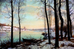 Calderini Marco - Ultima neve, 1898. Olio su tela, 110 x 90 cm