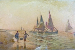 Raffaello Celommi - Spiaggia con Pescatori
