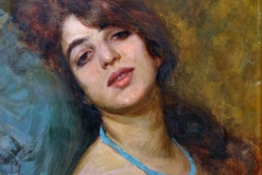 Giuseppe De Sanctis. Figura femminile, 1919 - Tecnica: Olio su Tela, 49 x 41 cm