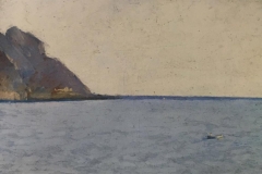 Francesco Ghittoni. La Punta di Portofino con Case e Vele, 1895-96