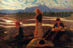 Giuseppe Pellizza da Volpedo, Membra stanche, 1905-106 | Tecnica: olio su tela, 127 x 164 cm