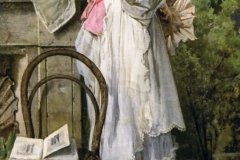 Michele Tedesco. Dopo una visita, 1873-1875 | Olio su tela, 61 x 30 cm