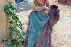Adolfo Tommasi, Portatrice d’Acqua - Olio su tela, 169 x 109 cm