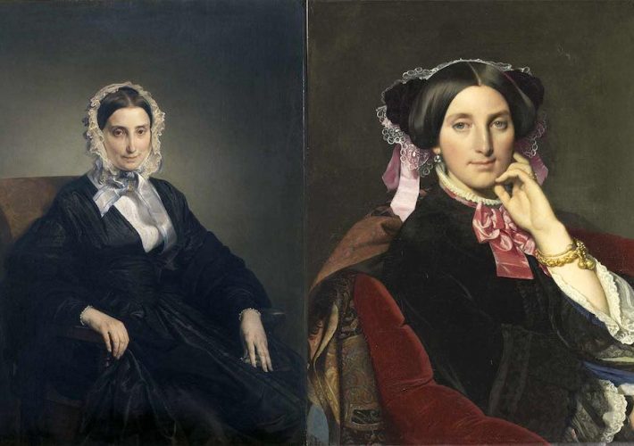 Ingres e Hayez. Francesco Hayez. Ritratto di Teresa Manzoni - Jean-Auguste-Dominique Ingres. Ritratto di Madame Gonse