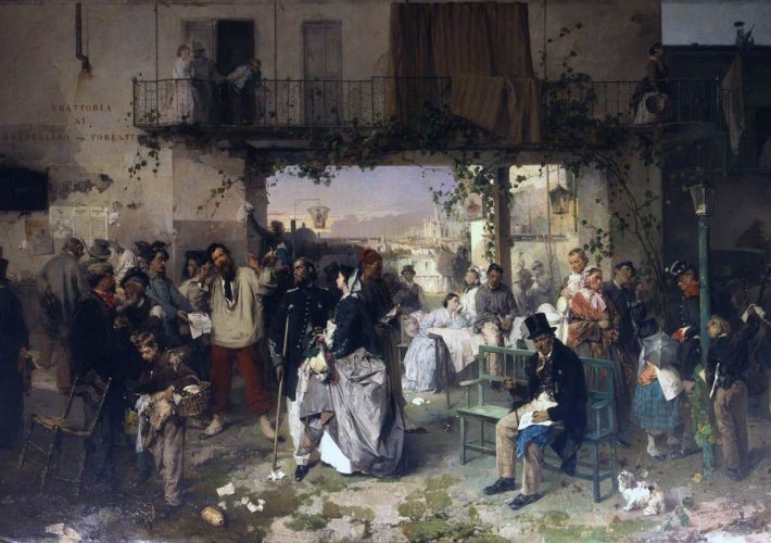 Ottocento a Forlì. Domenico Induno. Bollettino della Pace di Villafranca, 1862