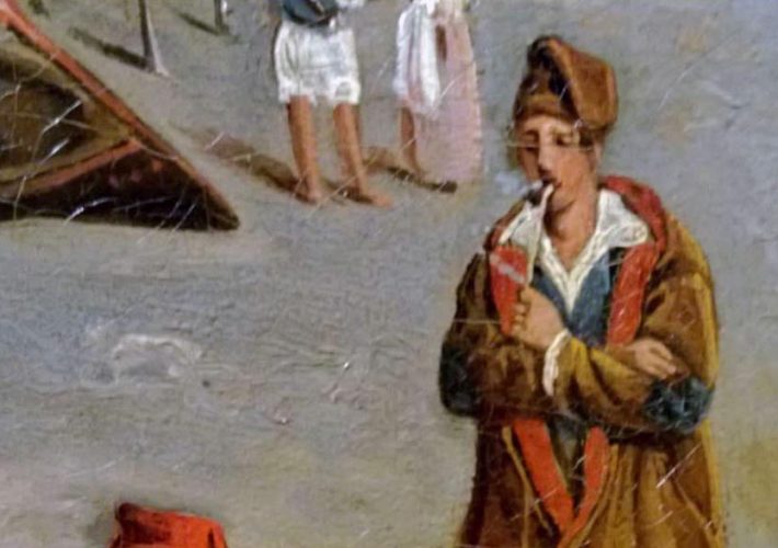 Beniamino De Francesco. Figure (dettaglio). Tecnica: Olio su tela