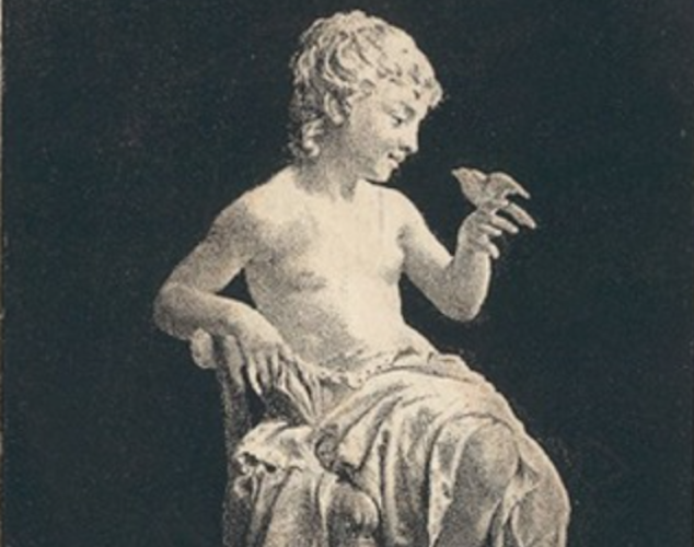 Pietro Bernasconi, Studio interrotto - statuetta scultura in marmo